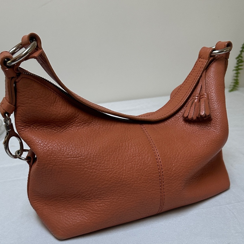 Talbots Rich Brown Leather Hobo Bag